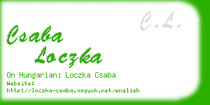 csaba loczka business card